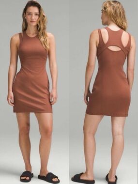 Lululemon Ribbed Cotton Modal Cut-Out Dress